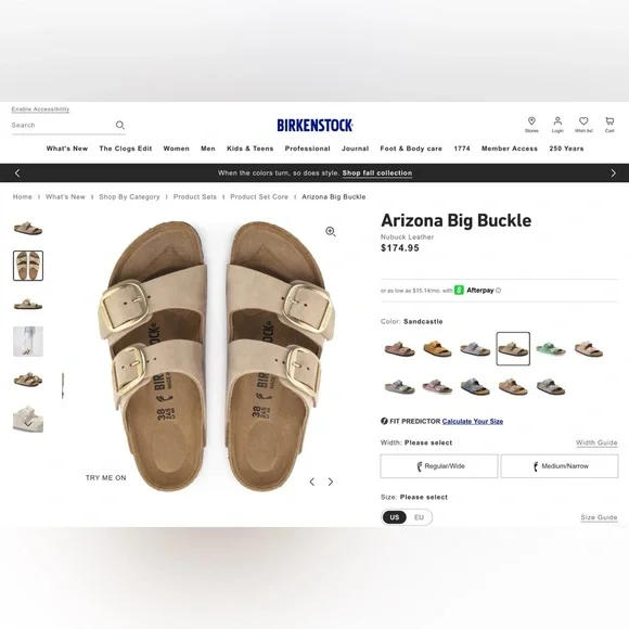 ☀️ BIRKENSTOCK Arizona Big Buckle in Sandcastle EU 38 - Picture 10 of 13